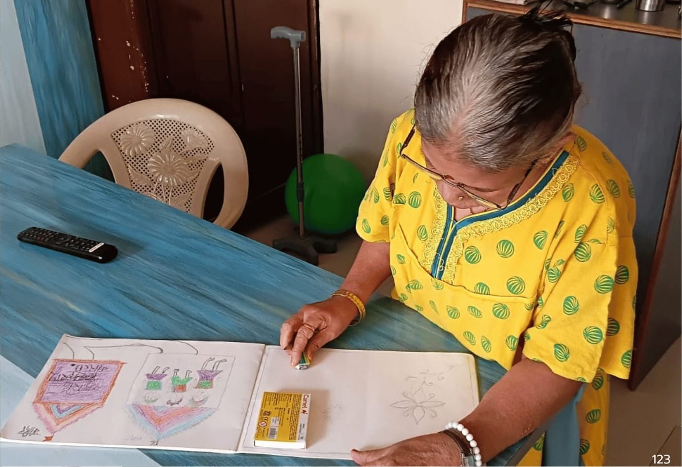 A resident at Khushiyo Ka Ghar, our Old Age Home